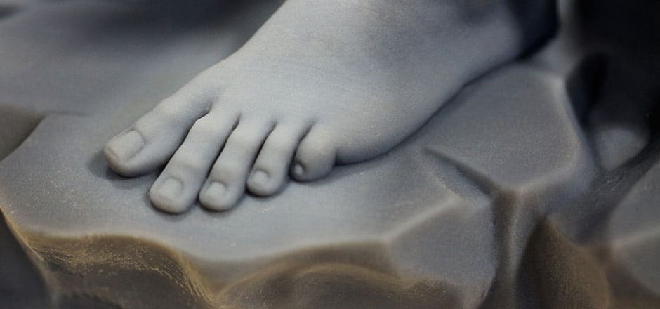 Michelangelo Bacchus Foot DPrinted